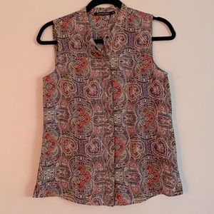 Pink paisley tank (French brand)